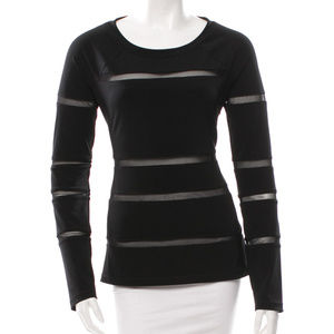 Elizabeth and James Mesh Accented Top Size Medium